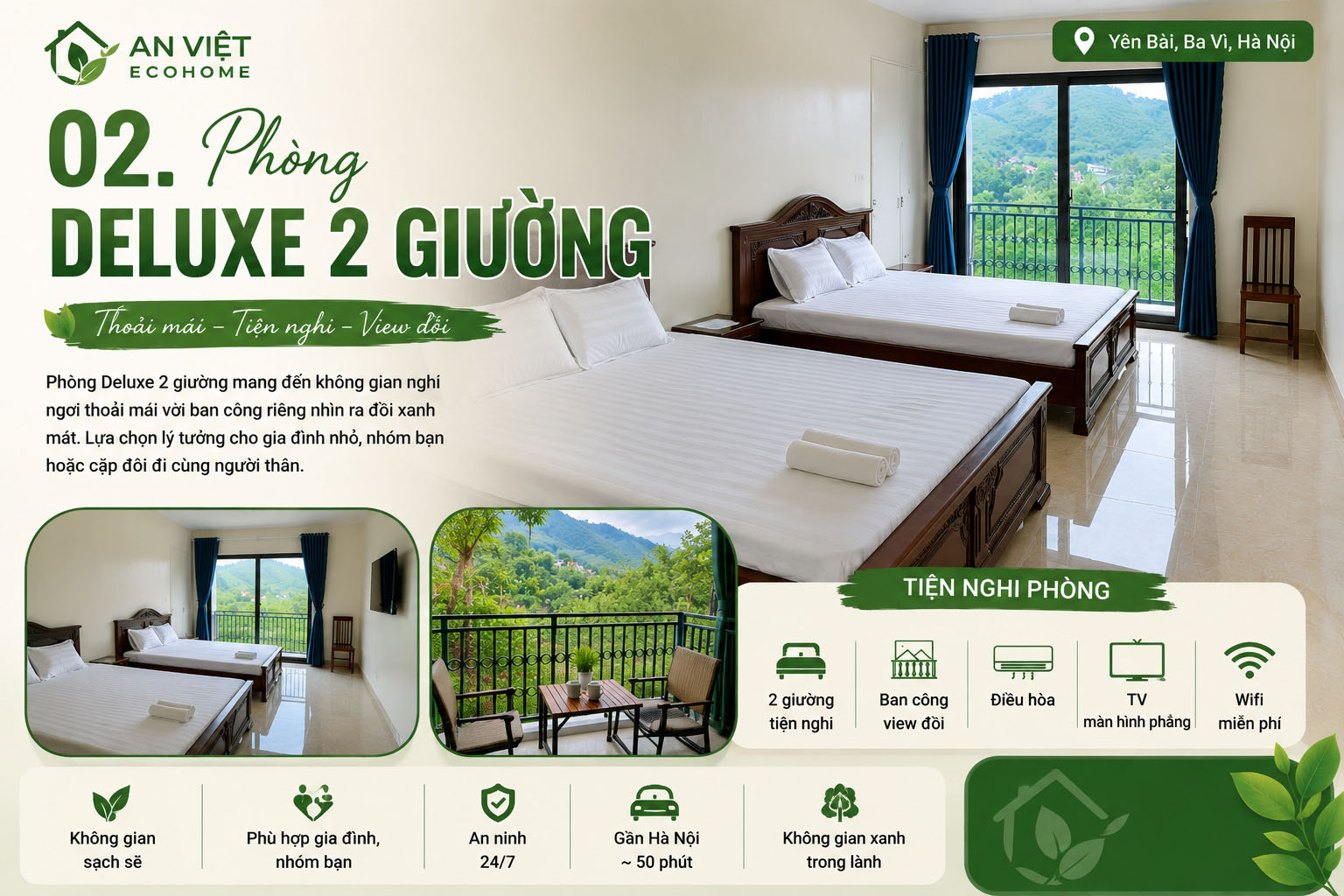 Phòng Deluxe 2 Giường