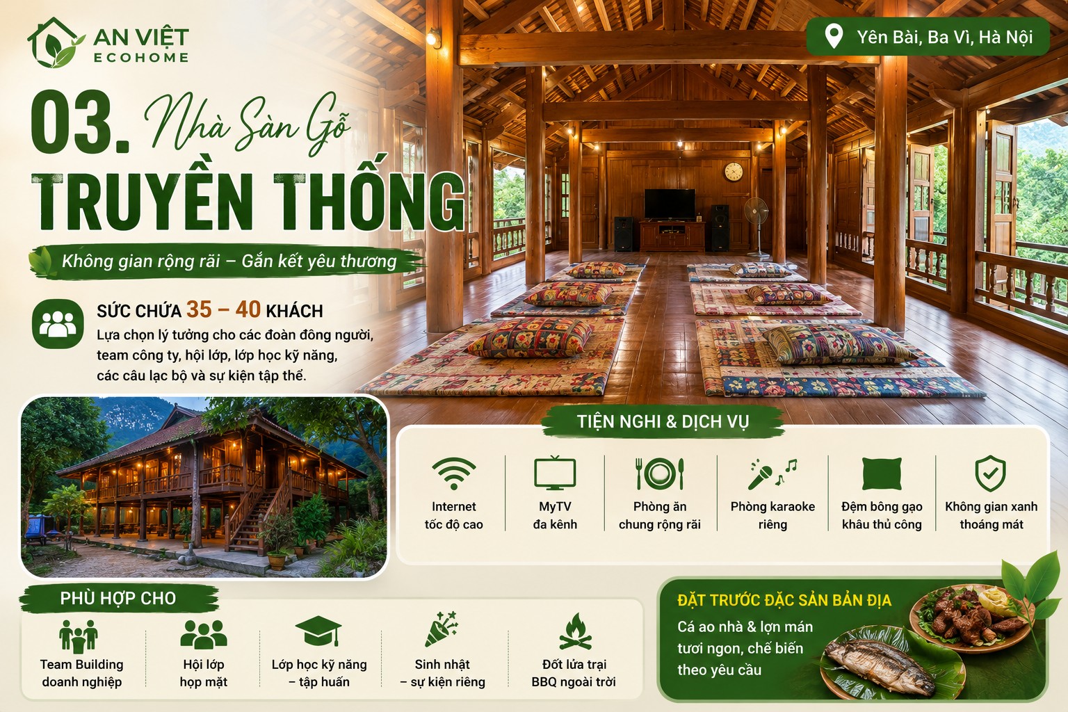 Nhà Sàn Gỗ Truyền Thống