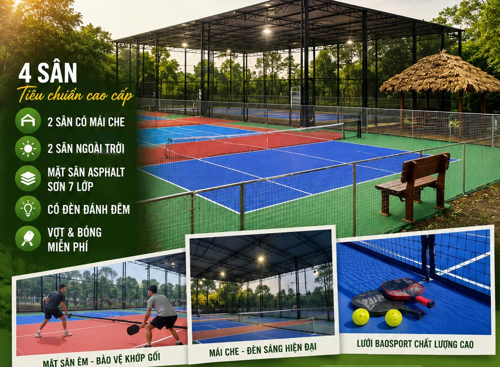 TỔ HỢP PICKLEBALL GIỮA THIÊN NHIÊN BA VÌ